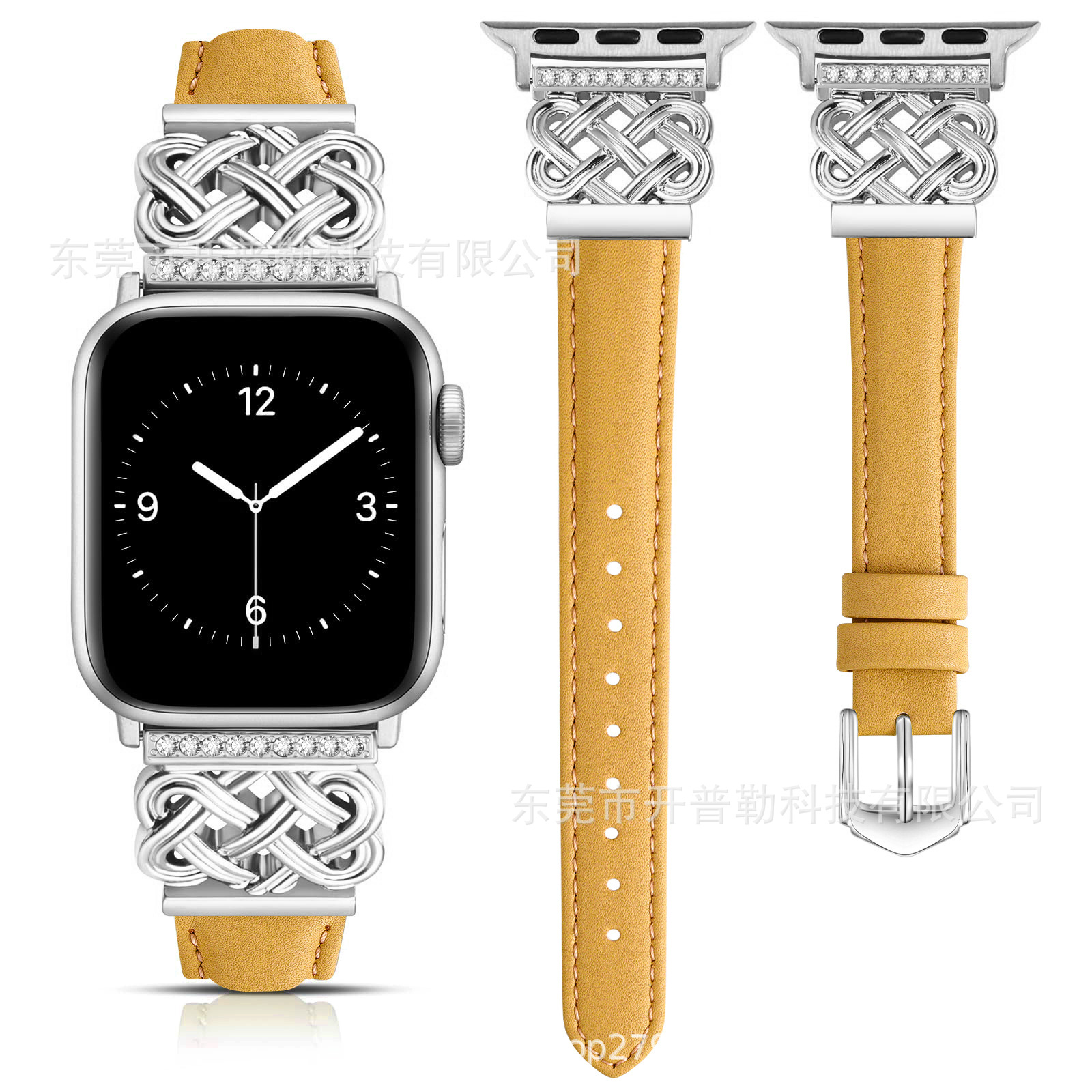Apple Watch Strap with Chinese Knot and Diamond Inlay Metal Buckle for Series 1-10 and SE - Image 14
