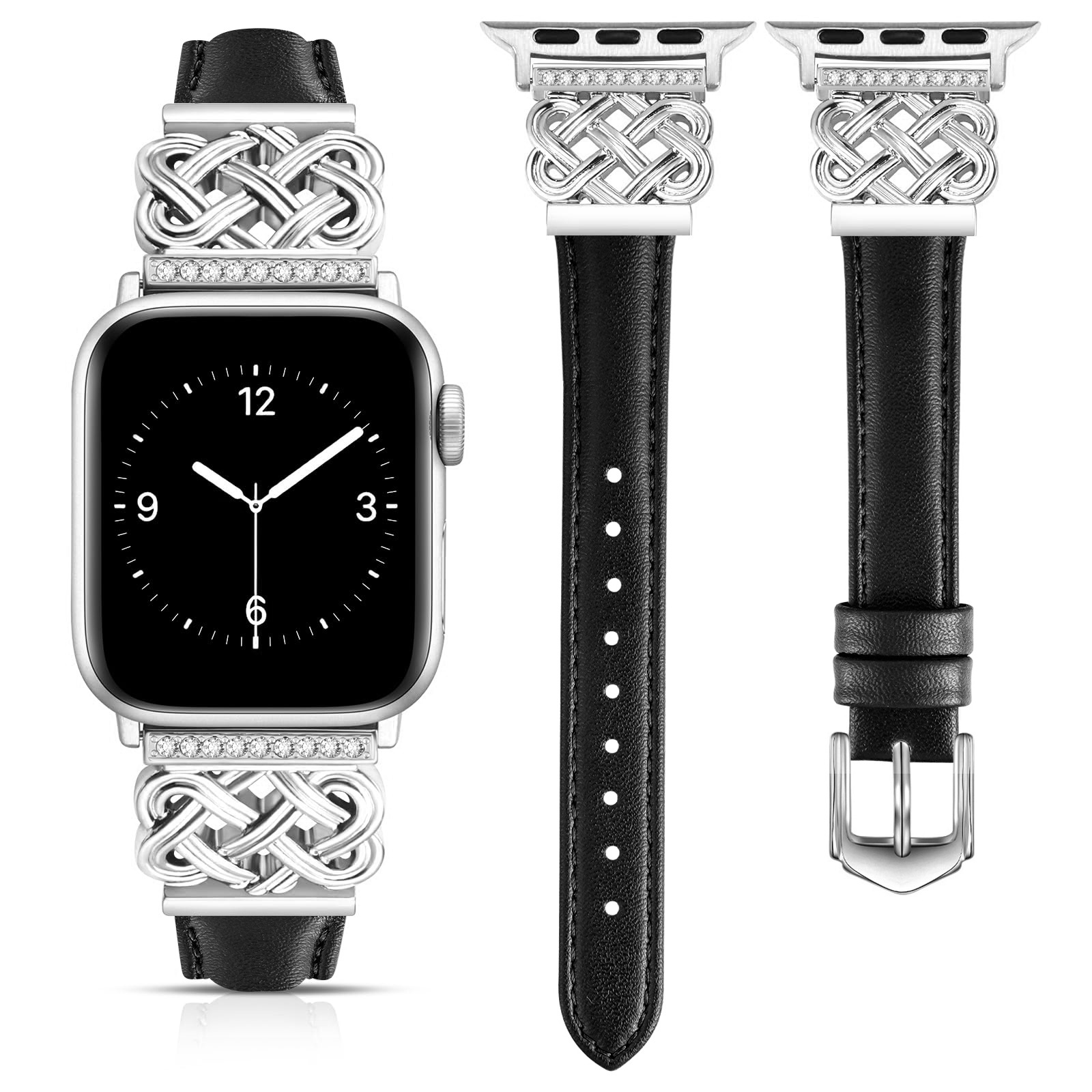 Apple Watch Strap with Chinese Knot and Diamond Inlay Metal Buckle for Series 1-10 and SE - Image 15