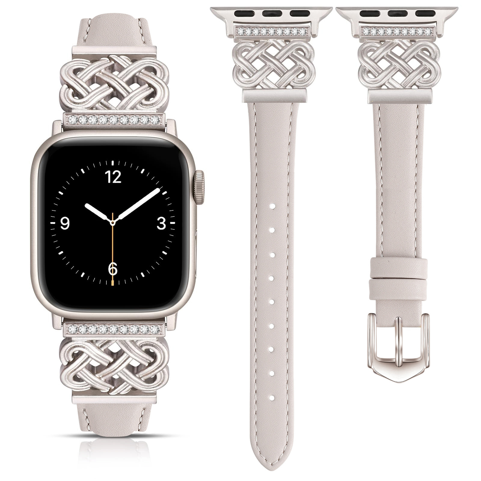 Apple Watch Strap with Chinese Knot and Diamond Inlay Metal Buckle for Series 1-10 and SE - Image 10