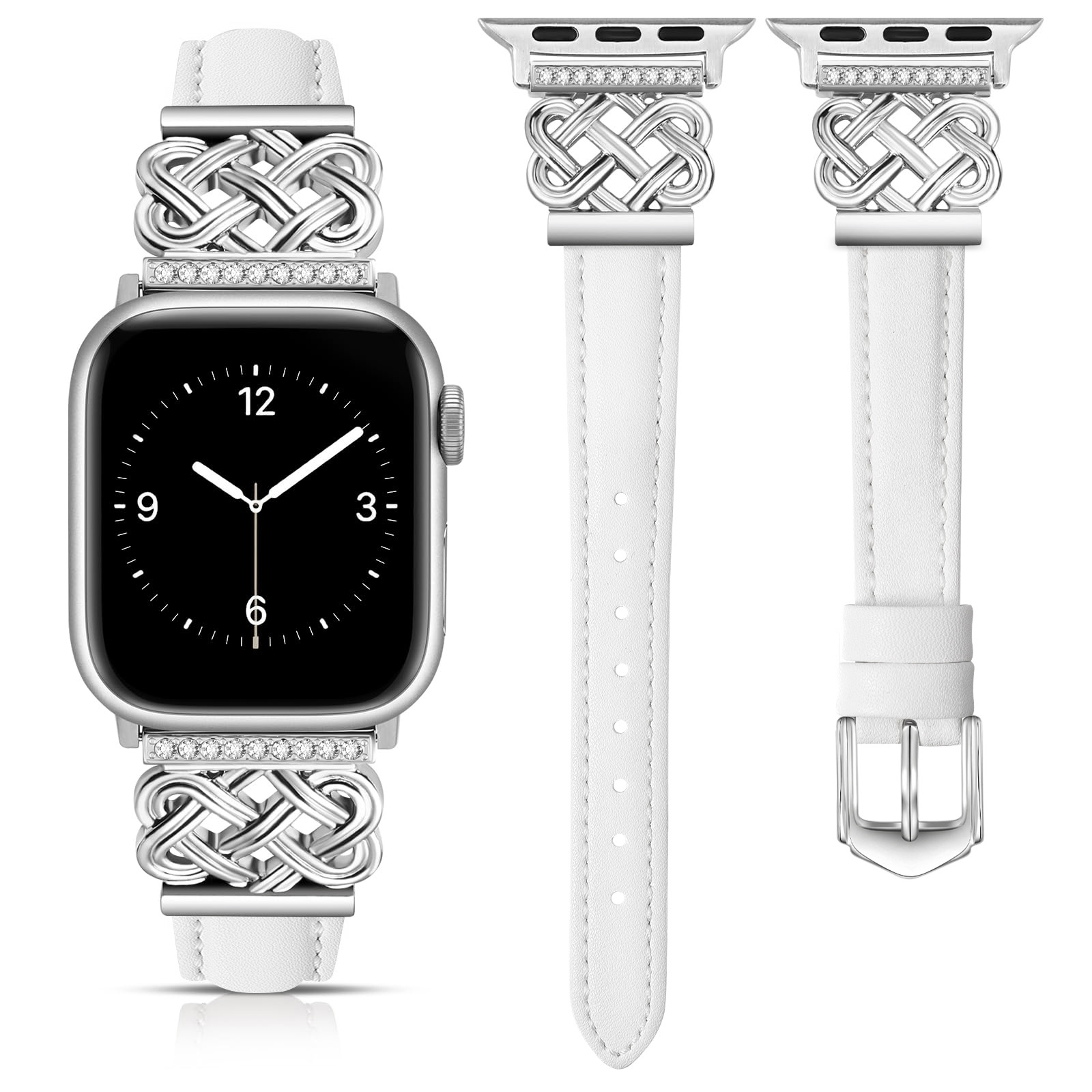 Apple Watch Strap with Chinese Knot and Diamond Inlay Metal Buckle for Series 1-10 and SE - Image 5