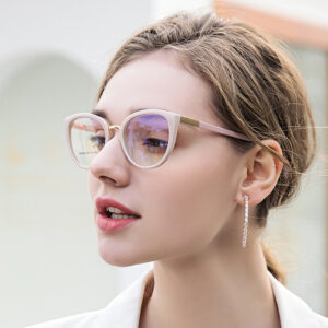 Retro Women's Cat Eye Anti-blue Light Plain Glasses Frame Optical Glasses Frame